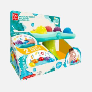 Whale Musical Fountain bath toy side view - Baby Music