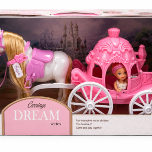 Carrosse de princesse avec cheval et poupée pour enfant - Baby Music