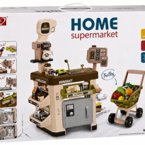 Supermarché interactif enfant avec caisse et chariot, 60 accessoires - Baby Music